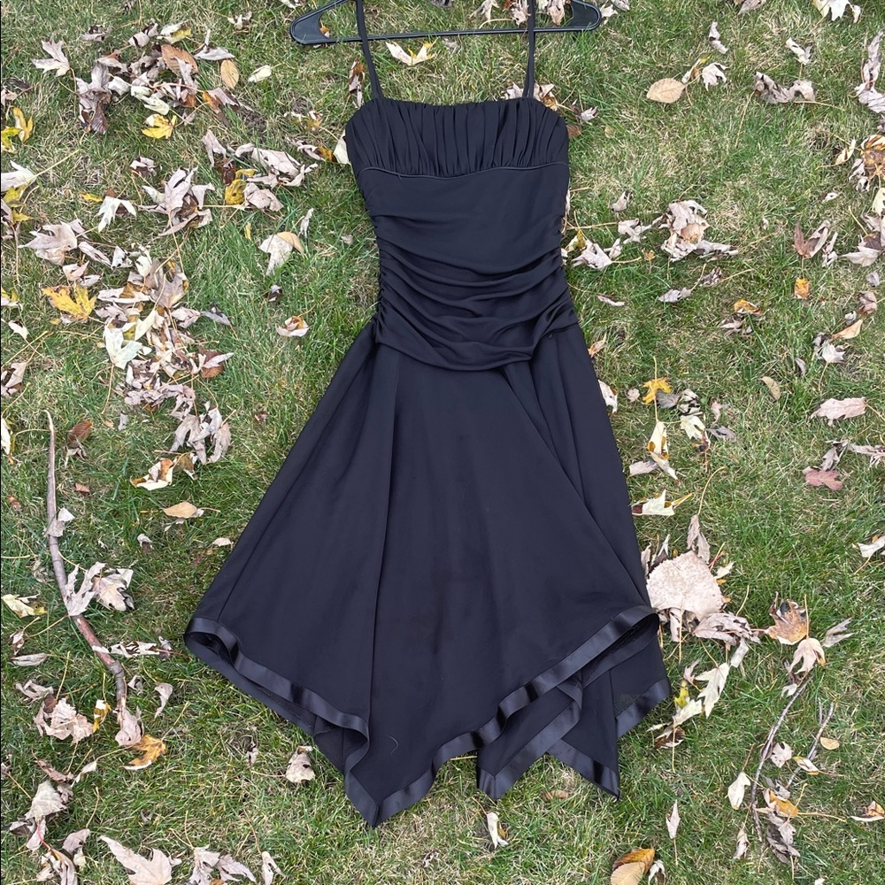 Elegant Black Evening Party 2000s Dress